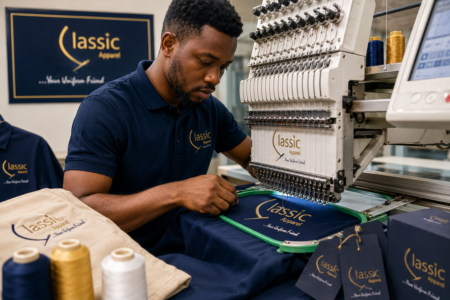Embroidery and branding